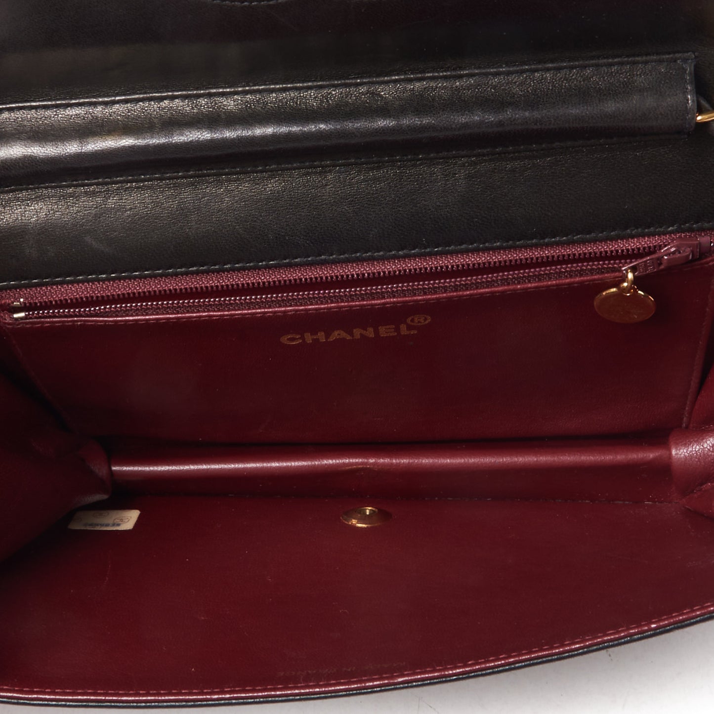 Lambskin Quilted Small Single Flap Black