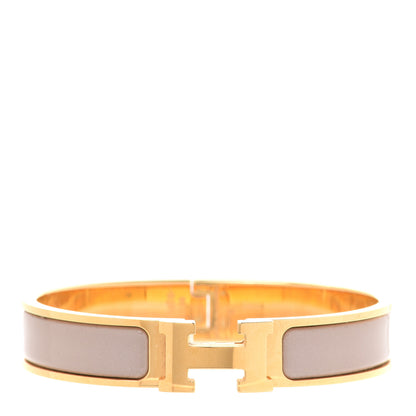 Hermes Enamel Narrow Clic Clac H Bracelet GM Marron Glace 1 of 6
