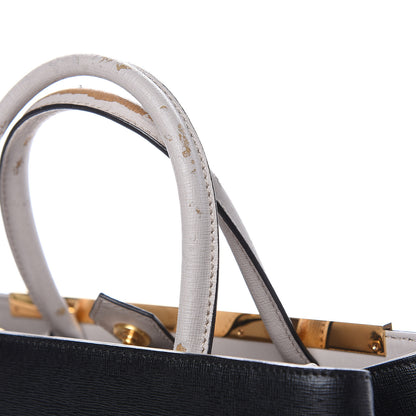 Fendi Vitello Elite Monster Petite 2Jours Tote Multicolor Black Grigio Polvere Multicolor 11 of 14