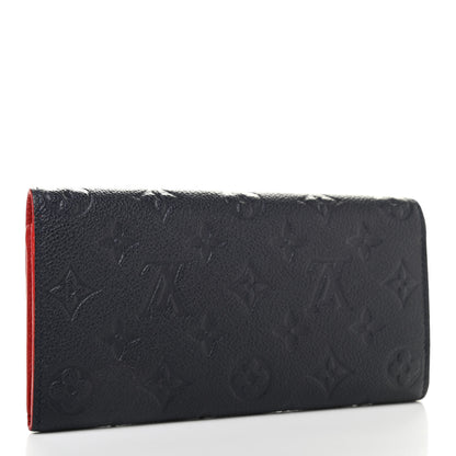 Louis Vuitton Empreinte Bloom Flower Emilie Wallet Marine Rouge 3 of 8