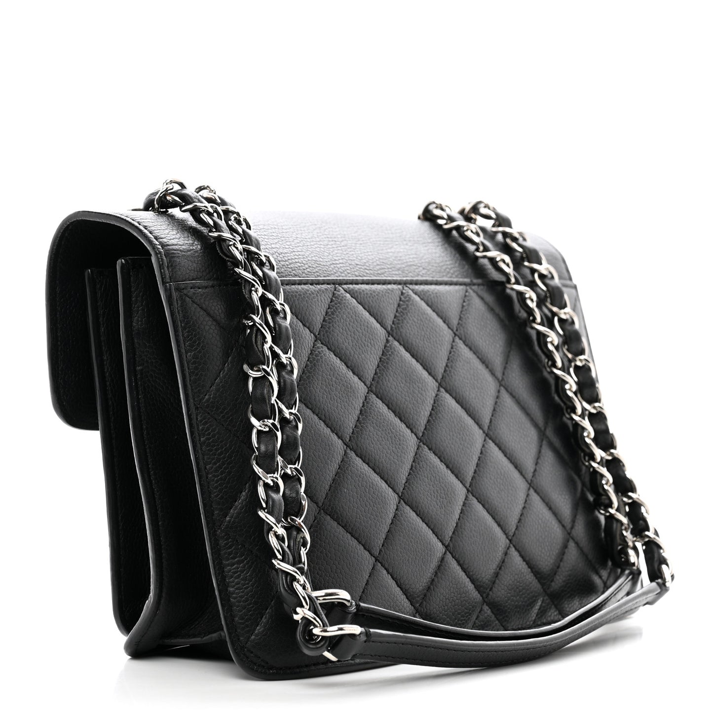 Caviar Quilted CC Box Top Flap Black
