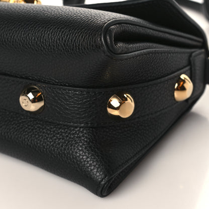 Salvatore Ferragamo Calfskin Glam Shoulder Bag Black 7 of 7