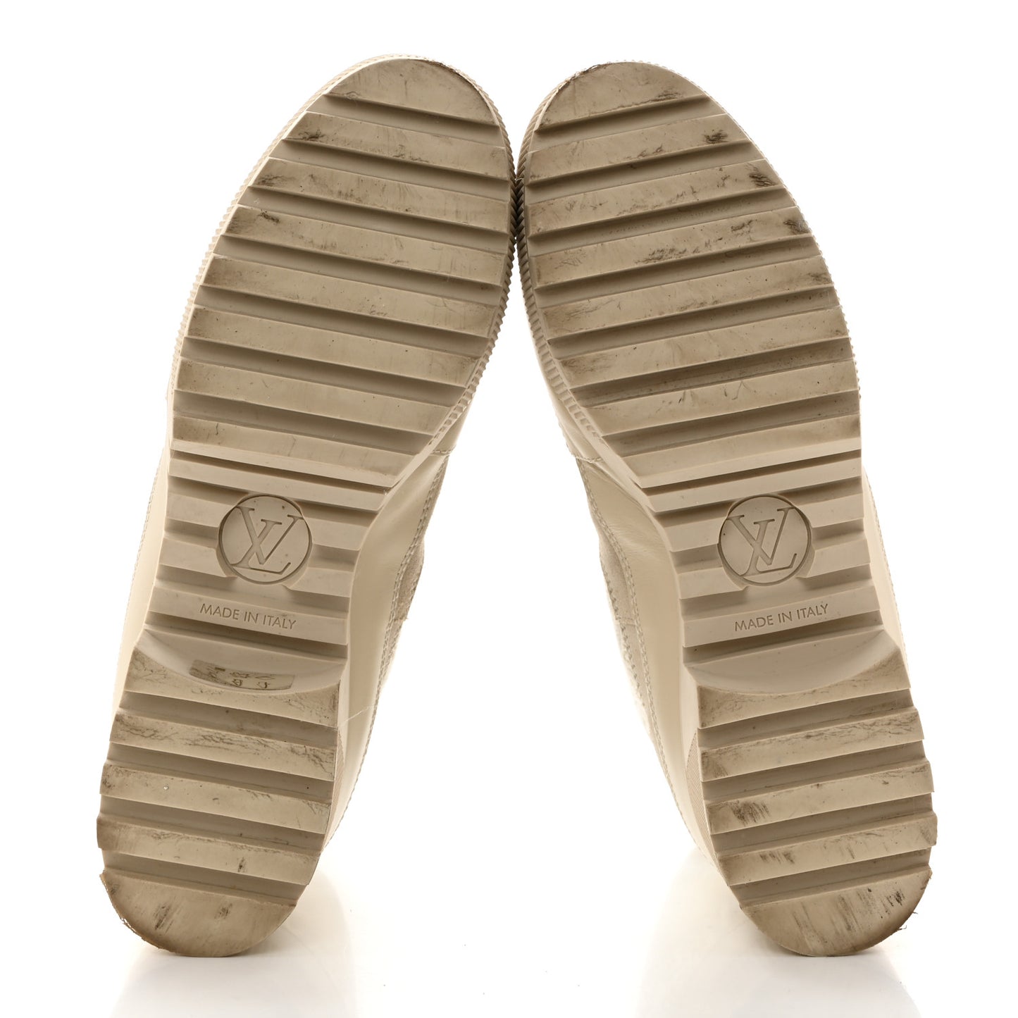 Suede Calfskin Jacquard Since 1854 Laureate Platform Desert Boots 40 Beige