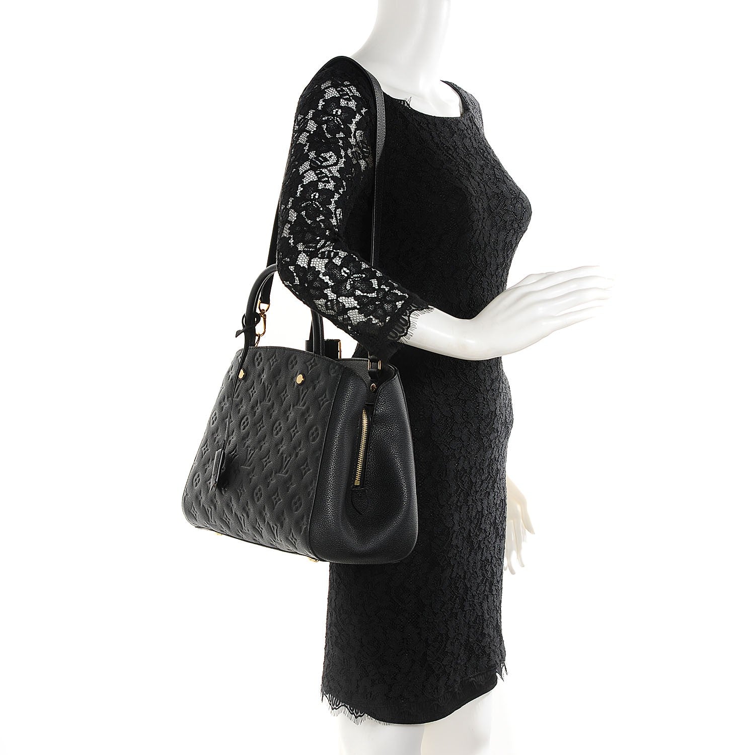 Louis Vuitton Empreinte Montaigne MM Black 2 of 8