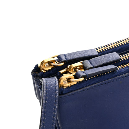 Celine Lambskin Large Trio Crossbody Bag Indigo 15 of 21