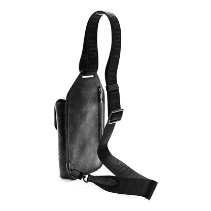 Louis Vuitton Monogram Eclipse Saumur Slingbag Black 3 of 9