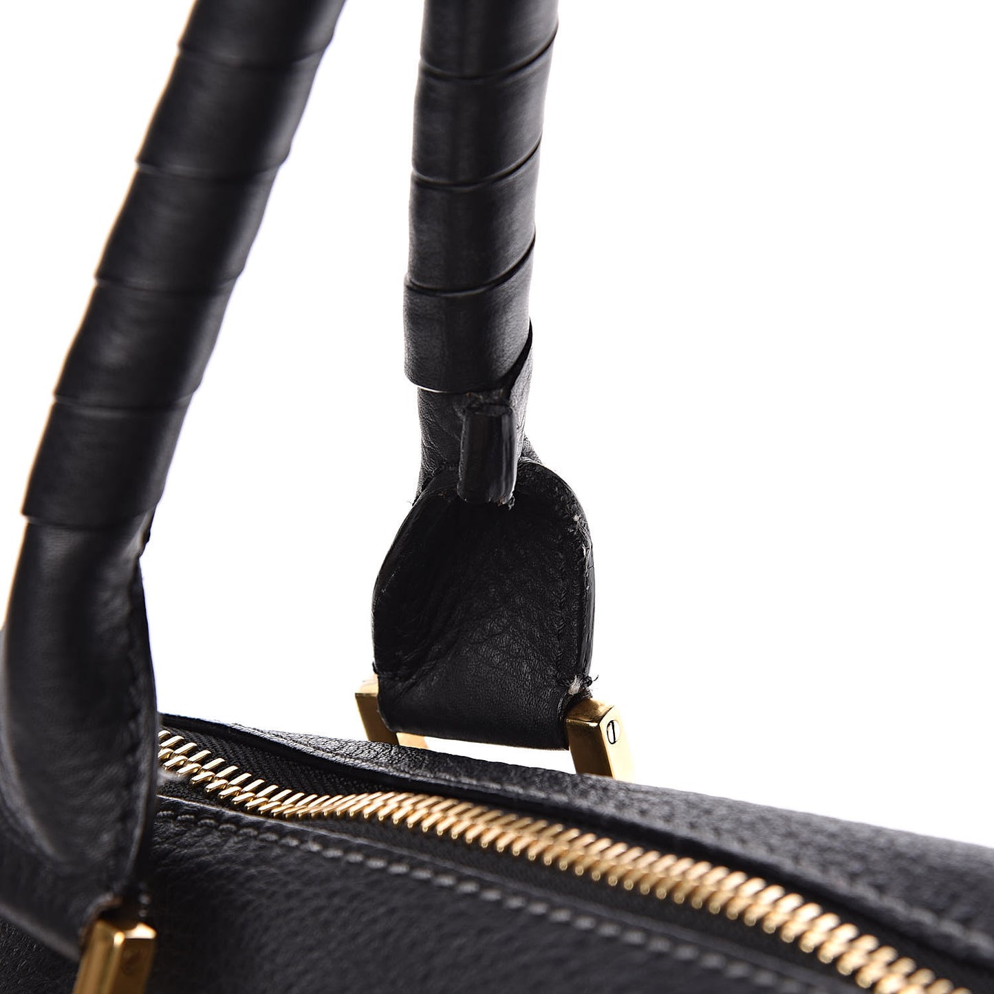 Calfskin Large Marcie Satchel Black