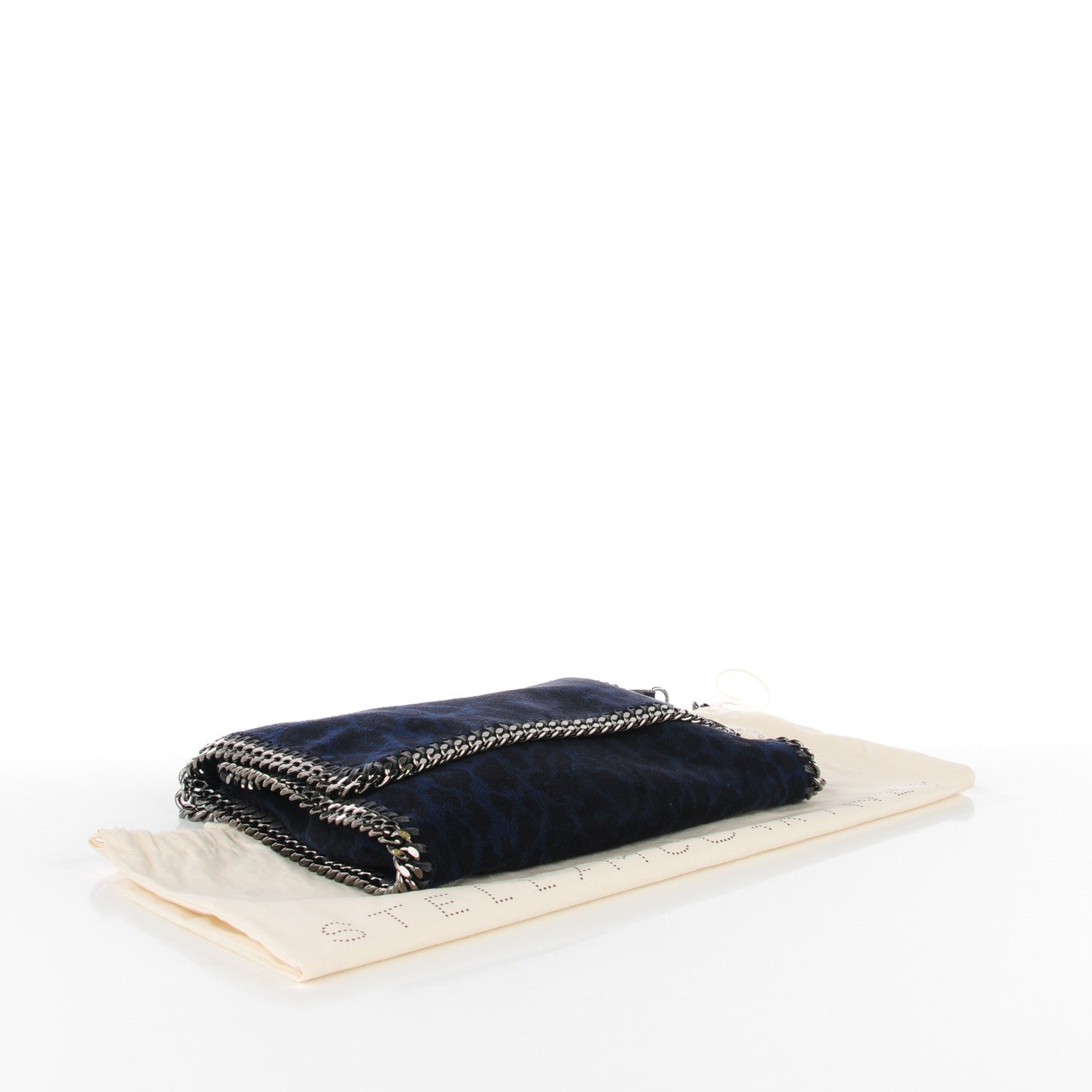 Stella McCartney Linen Leopard Falabella Crossbody Blue 4 of 8