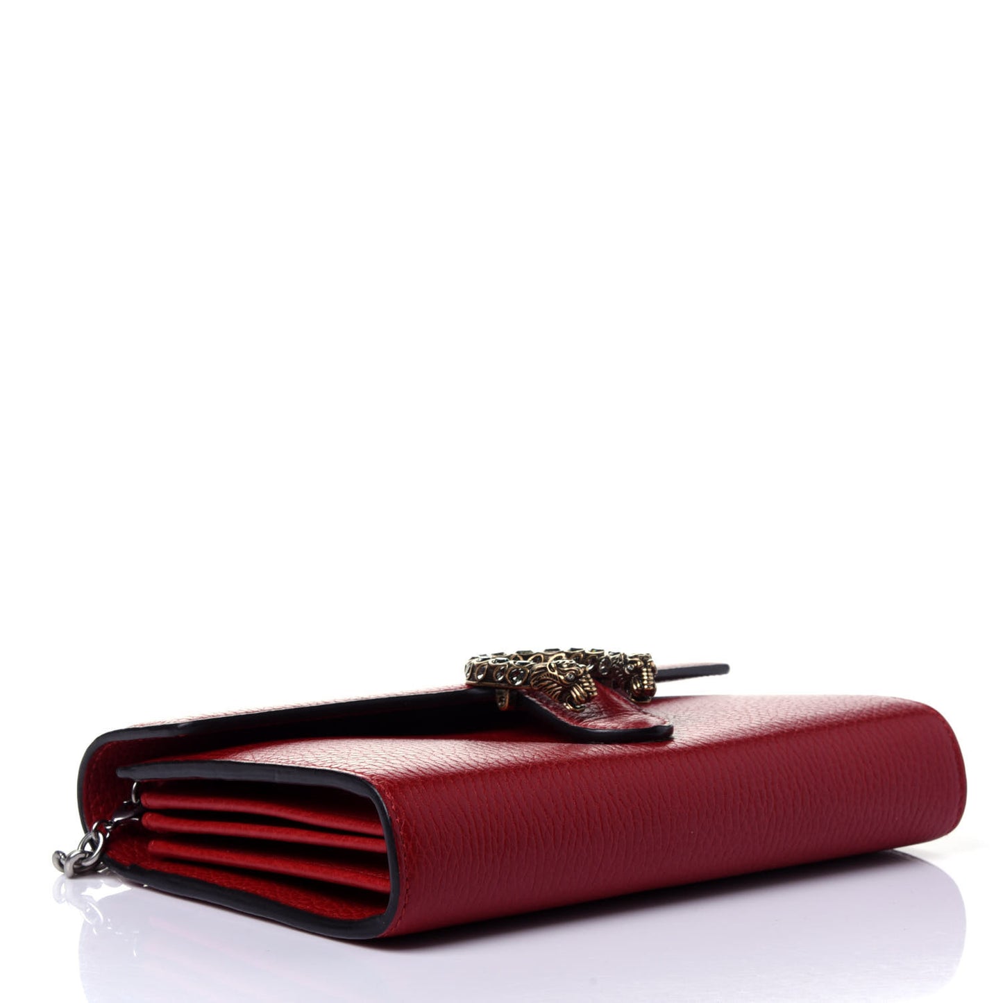 Calfskin Mini Dionysus Chain Wallet Hibiscus Red