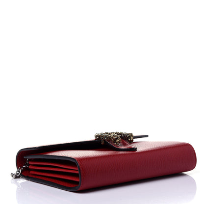 Gucci Calfskin Mini Dionysus Chain Wallet Hibiscus Red 3 of 4