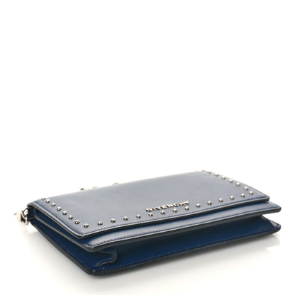 Givenchy Calfskin Studded Pandora Chain Wallet Navy 4 of 10