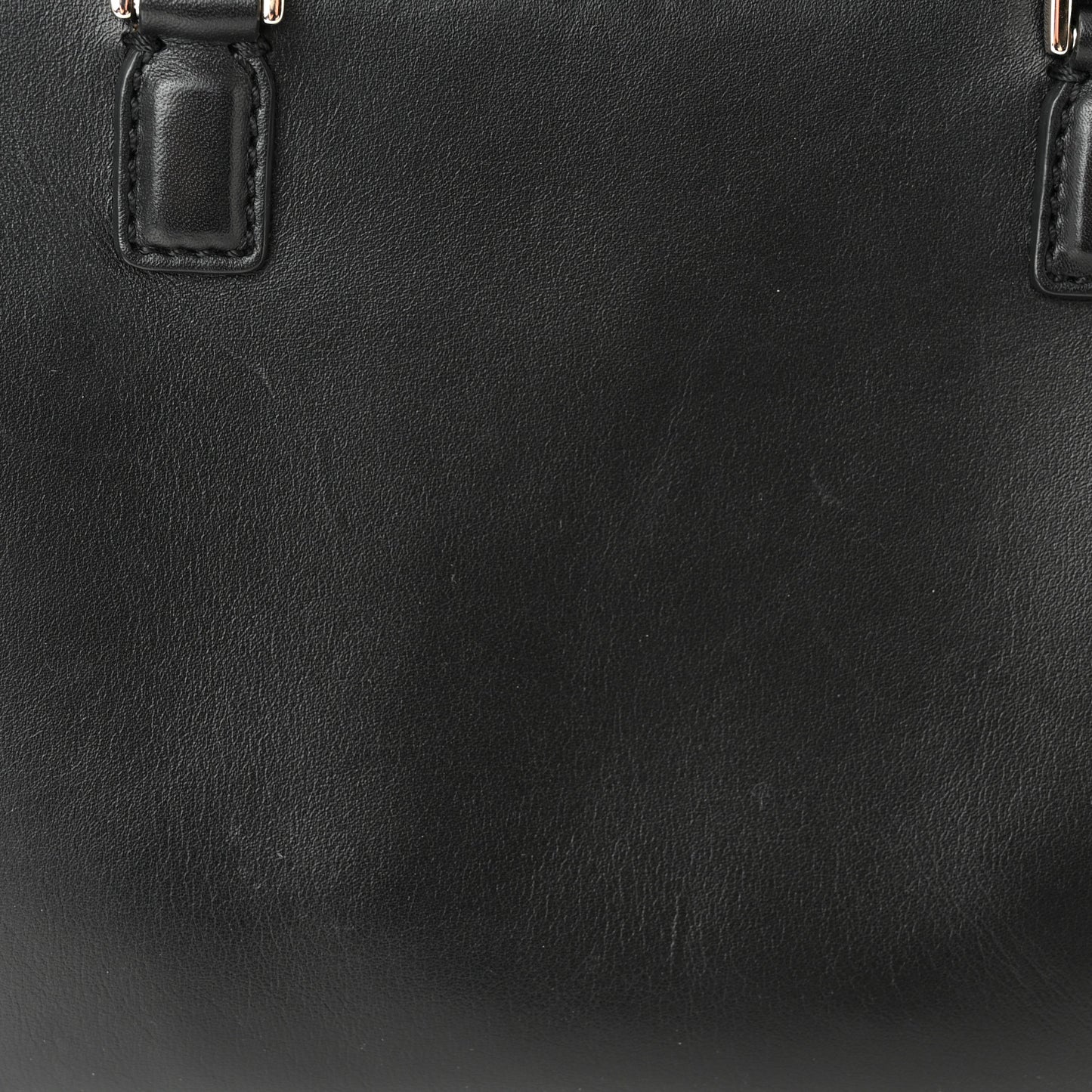 Vitello Small Rockstud Double Handle Tote Black