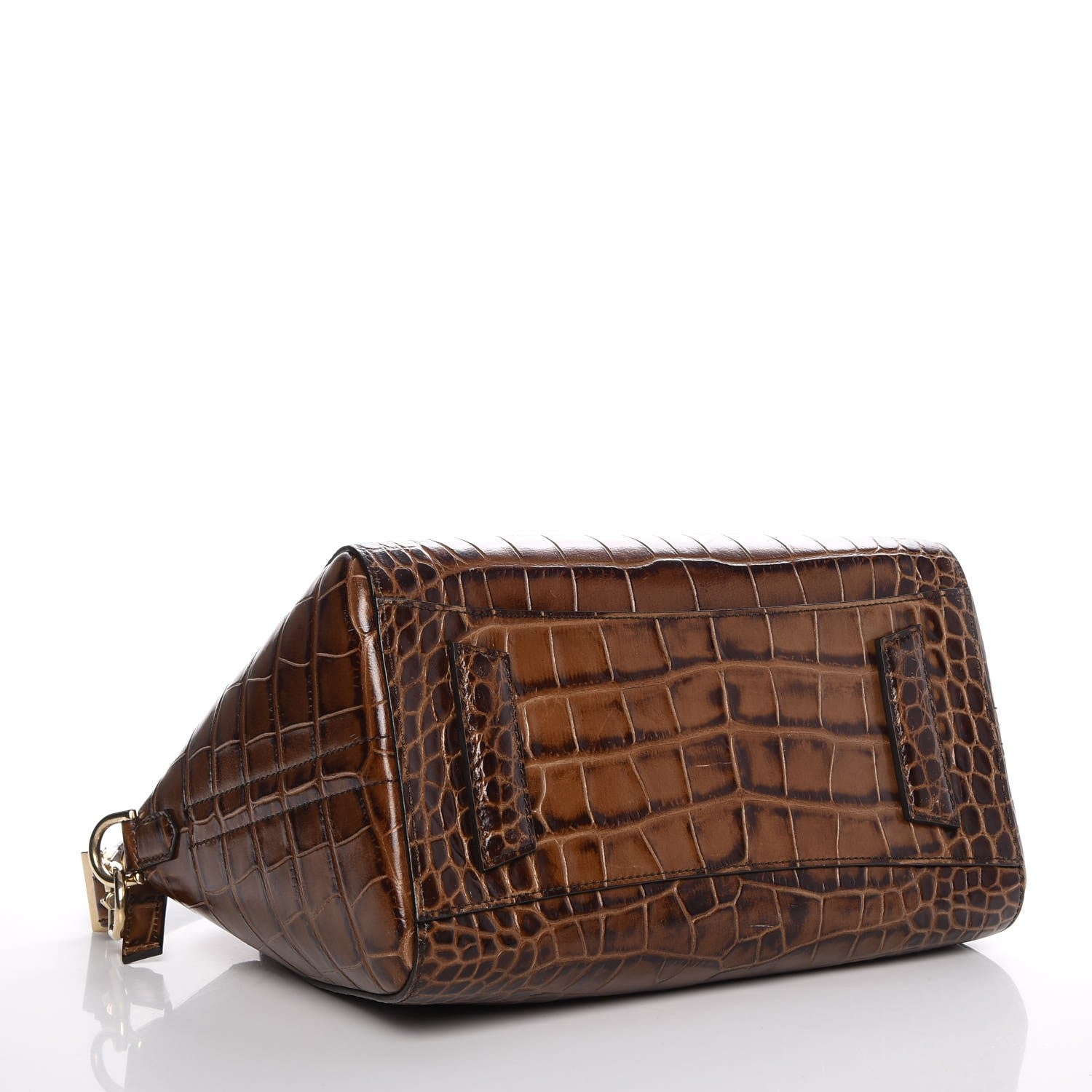 Givenchy Calfskin Crocodile Embossed Small Antigona Brown 5 of 9