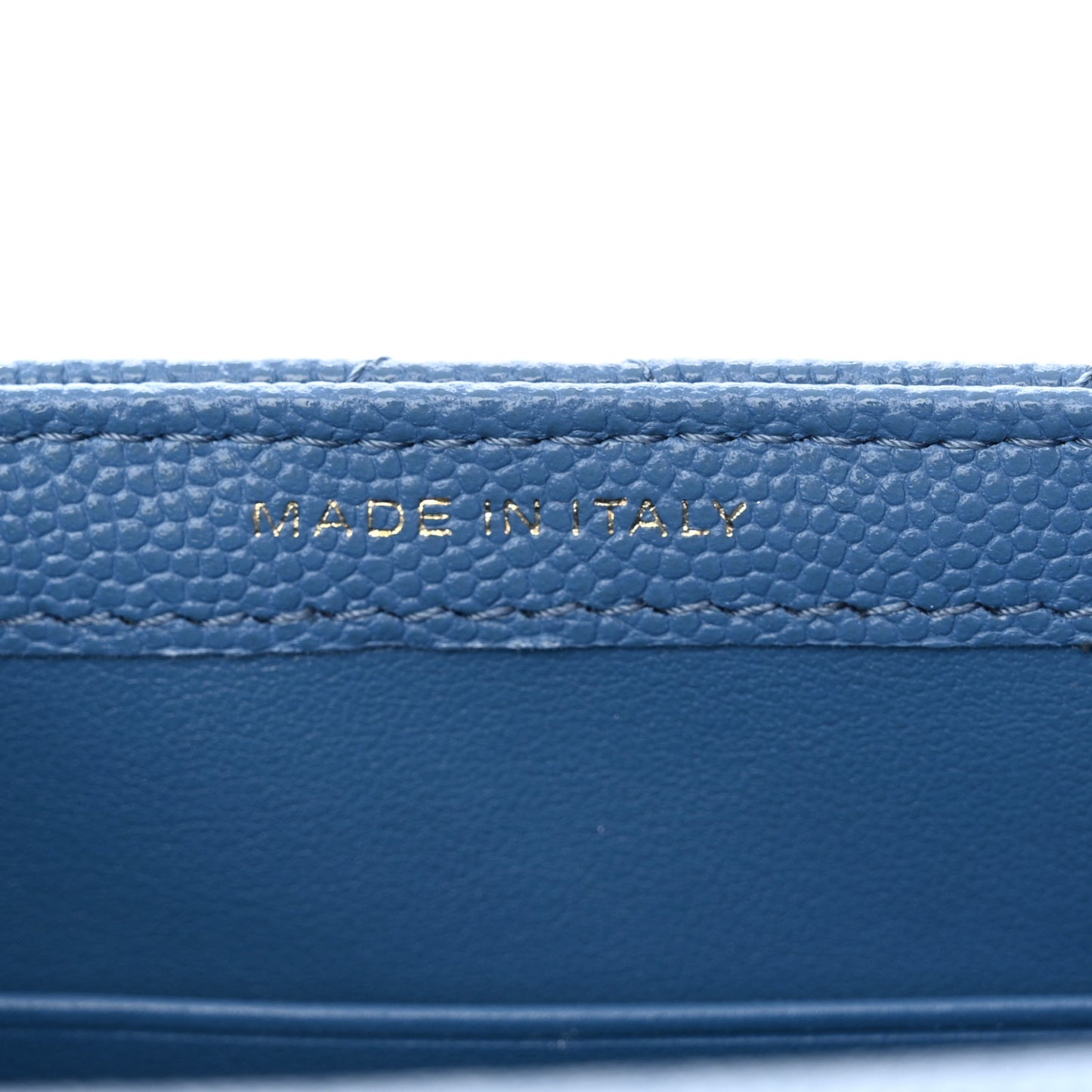 Caviar Quilted Classic Phone Holder Blue