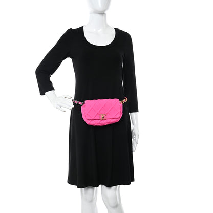 Chanel Jersey Quilted Chanel 19 Waist Bag Pink 2 of 14