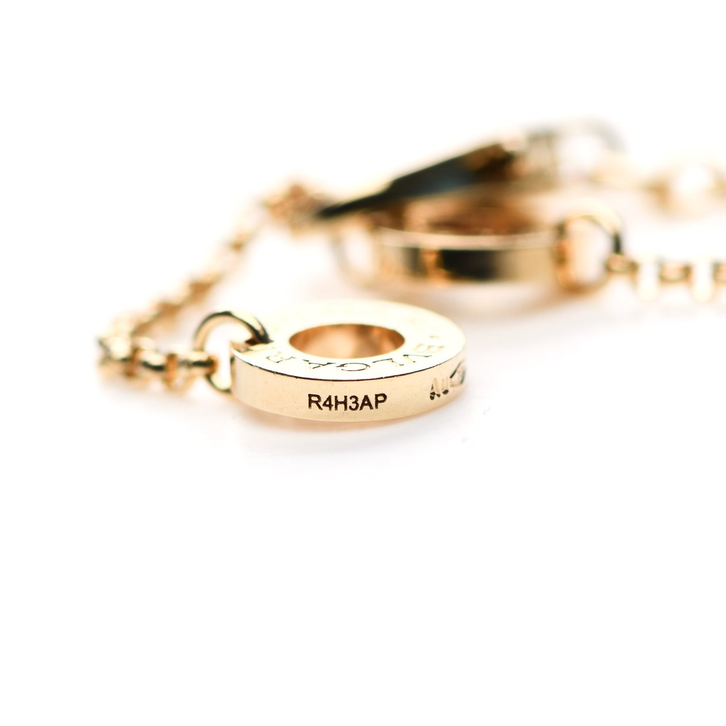 18K Yellow Gold Diamond Small B.Zero1 Pave Pendant Necklace