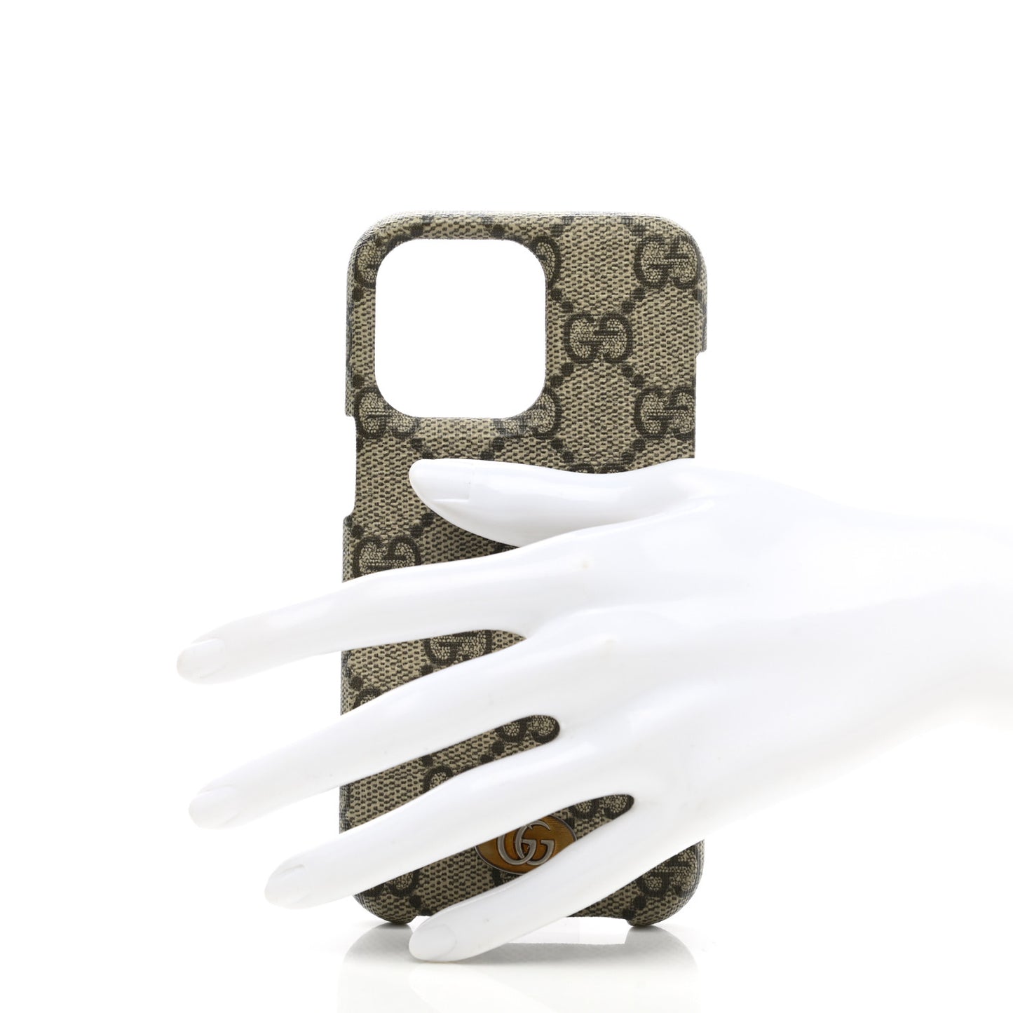 GG Supreme Monogram Ophidia iPhone 13 Pro Phone Case Brown