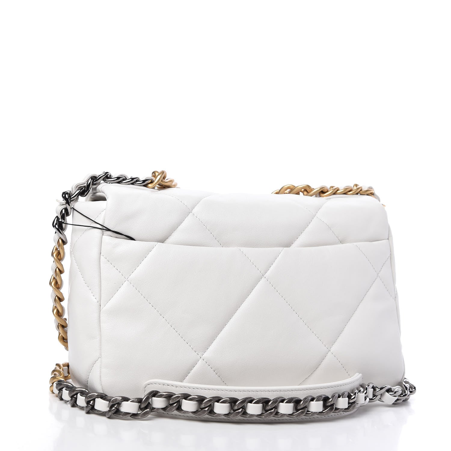 Chanel Goatskin Quilted Medium 19 Flap White 3 of 11