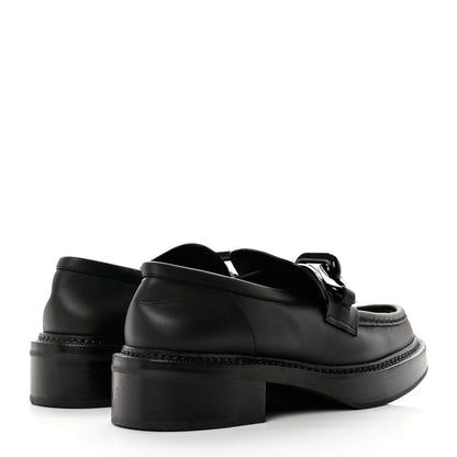 Louis Vuitton Calfskin Oversized Chain Academy Loafers 39.5 Black 4 of 8