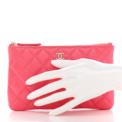 Chanel Caviar Quilted Cosmetic Case Pink 2 of 7