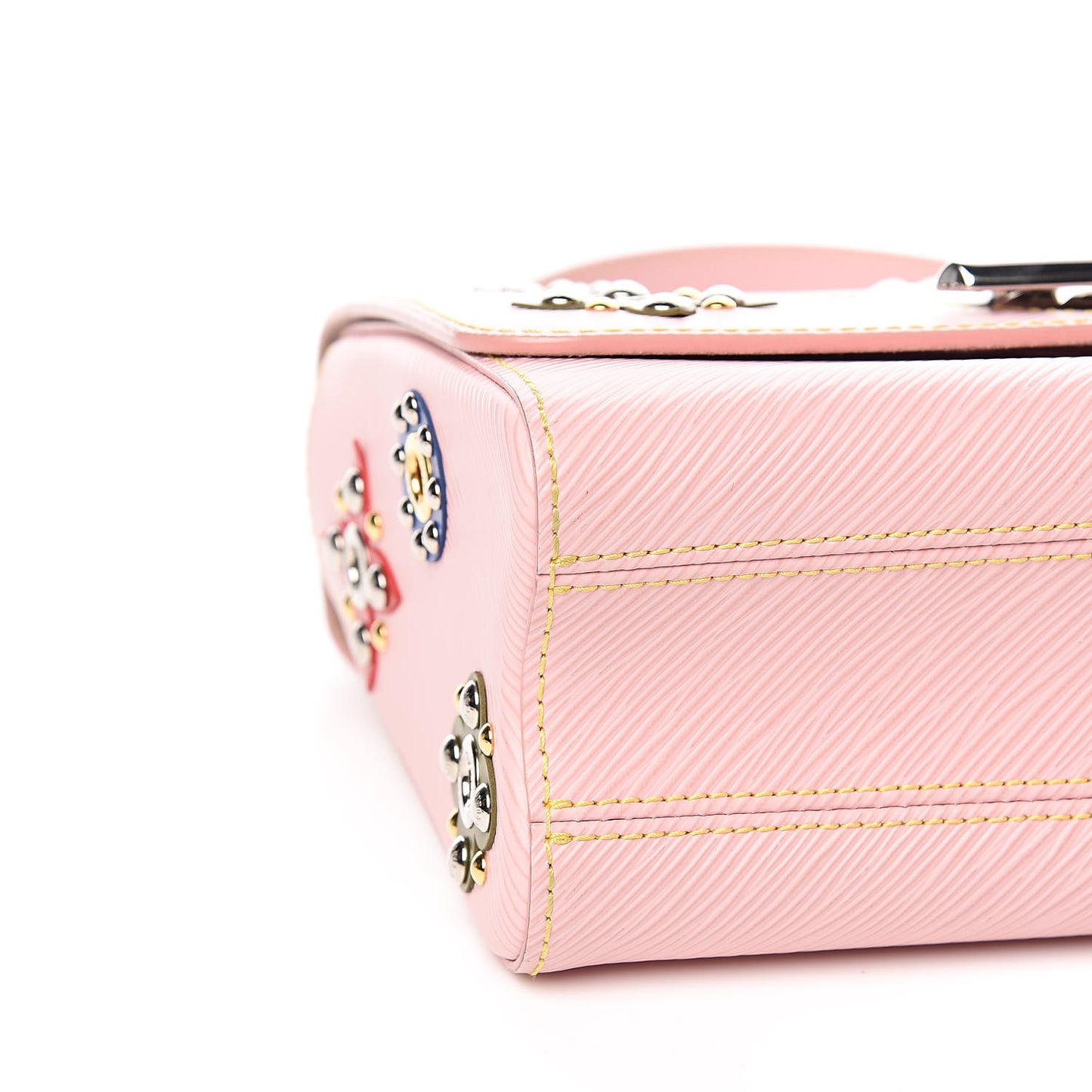 Epi Mechanical Flowers Twist Shoulder Bag MM Rose Ballerine