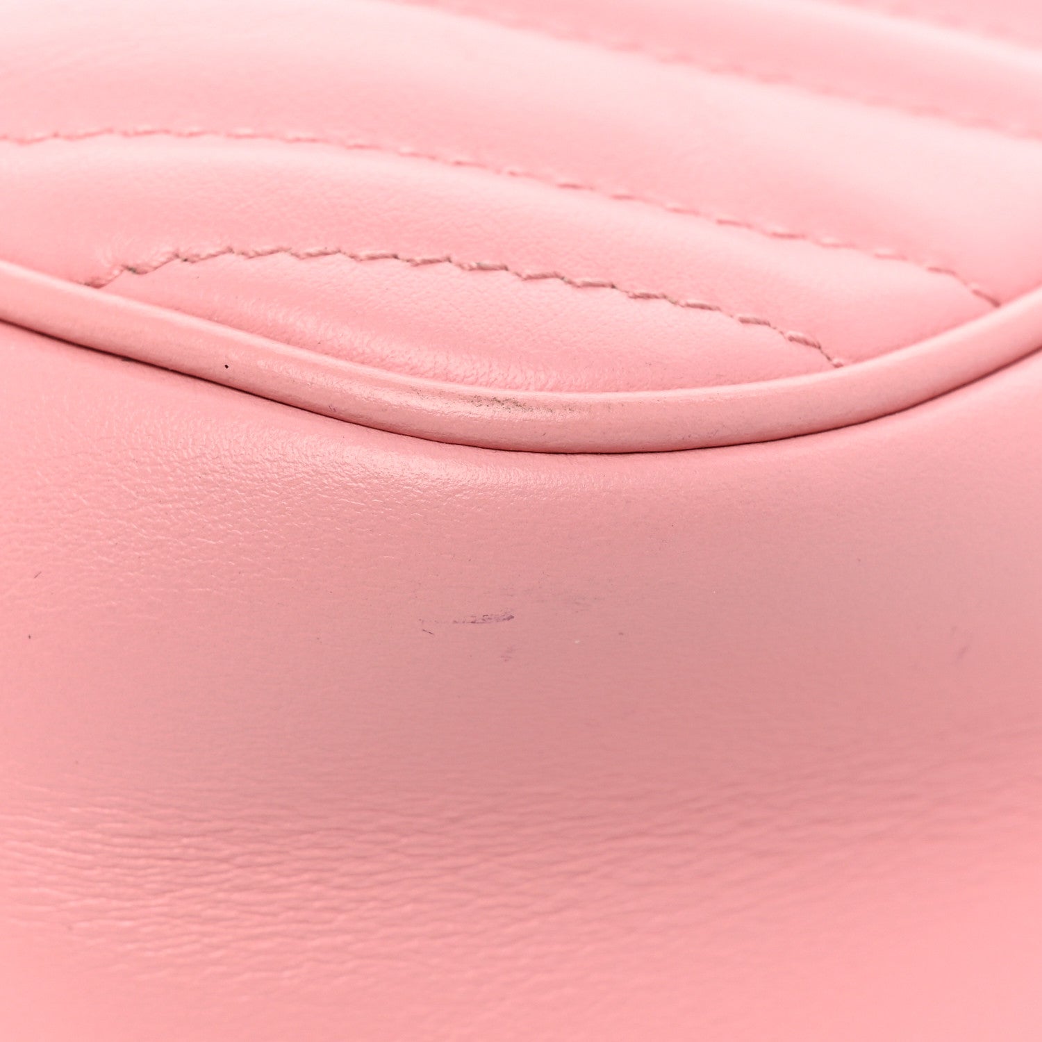 Gucci Calfskin Matelasse Small GG Marmont Chain Shoulder Bag Wild Rose 15 of 17