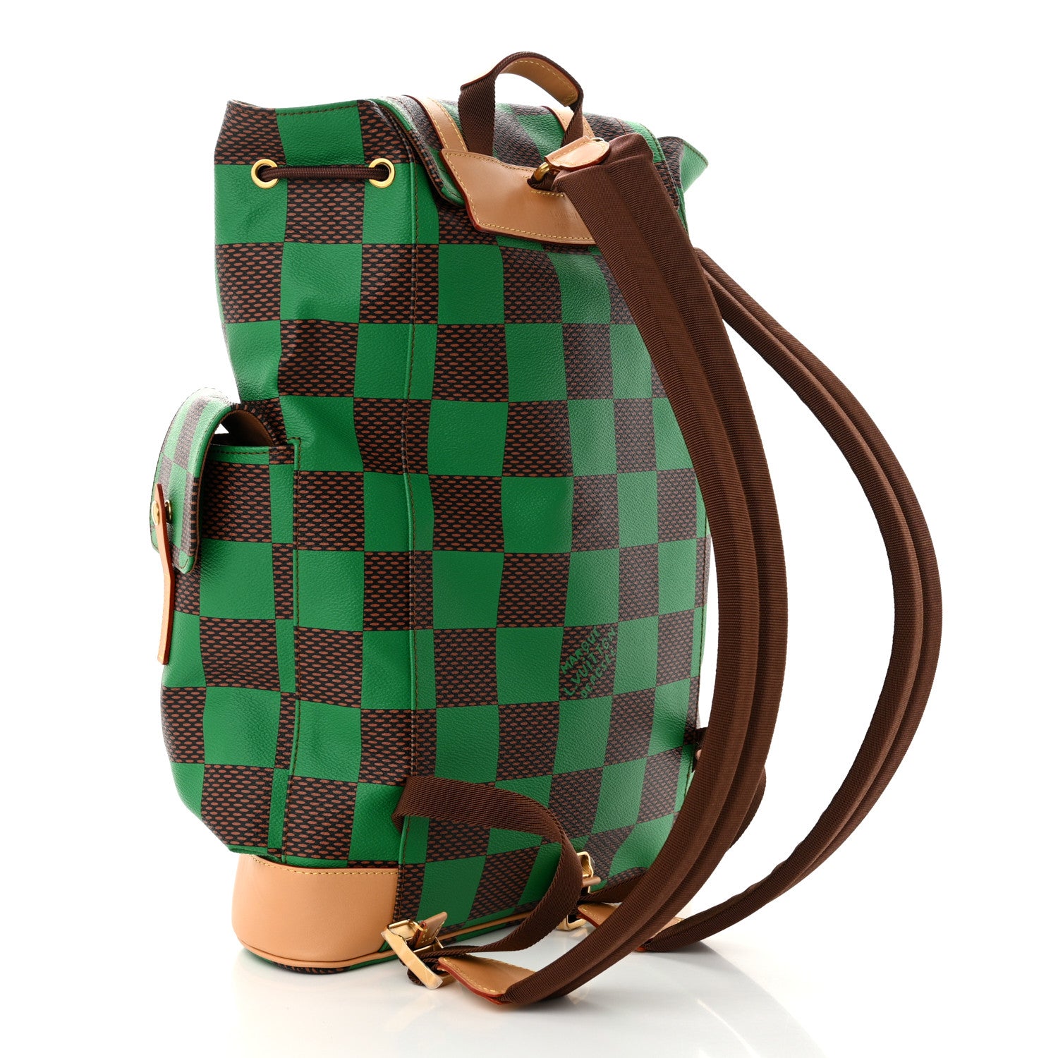 Louis Vuitton Damier Pop Christopher MM Backpack Green 3 of 9