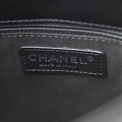 Chanel Lambskin Quilted Small Urban Delight Tote Black Blue 6 of 15