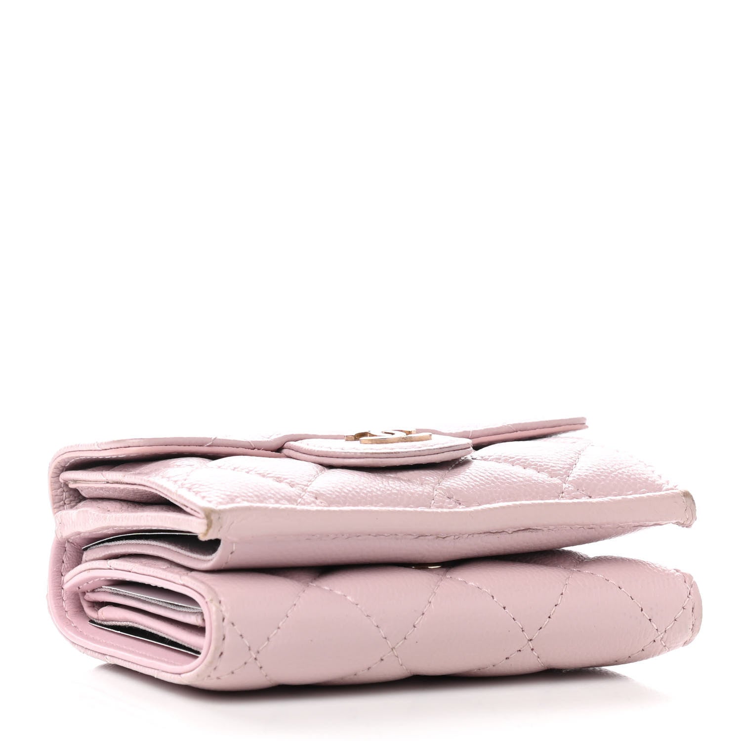 Chanel Lambskin Quilted Double Flap Wallet Light Pink 3 of 9