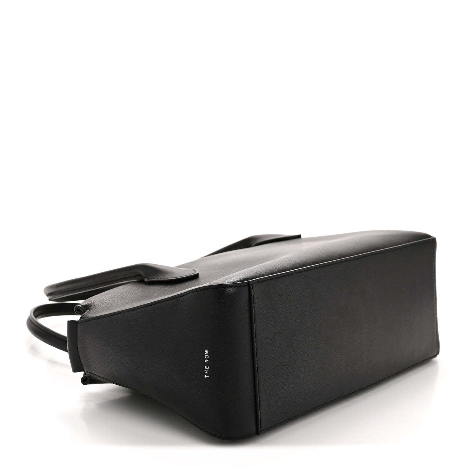 The Row Polished Saddle Calfskin E/W Top Handle Bag Black 4 of 11