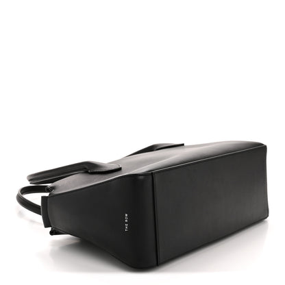 The Row Polished Saddle Calfskin E/W Top Handle Bag Black 4 of 11