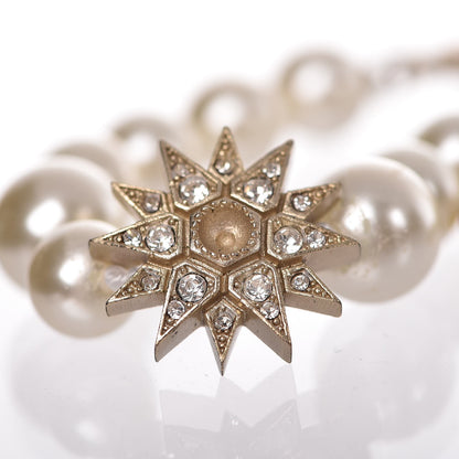 Chanel Crystal Pearl CC Star Bracelet Light Gold 6 of 8