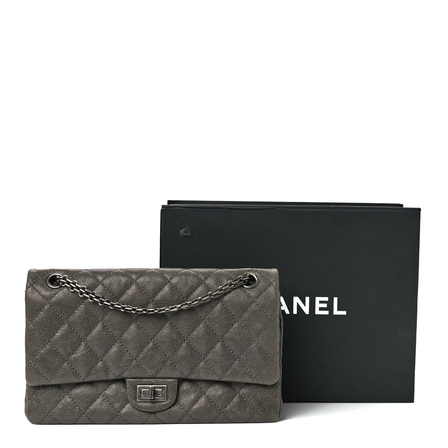 Chanel Caviar Quilted 2.55 Reissue 226 Flap Grey 11 of 11