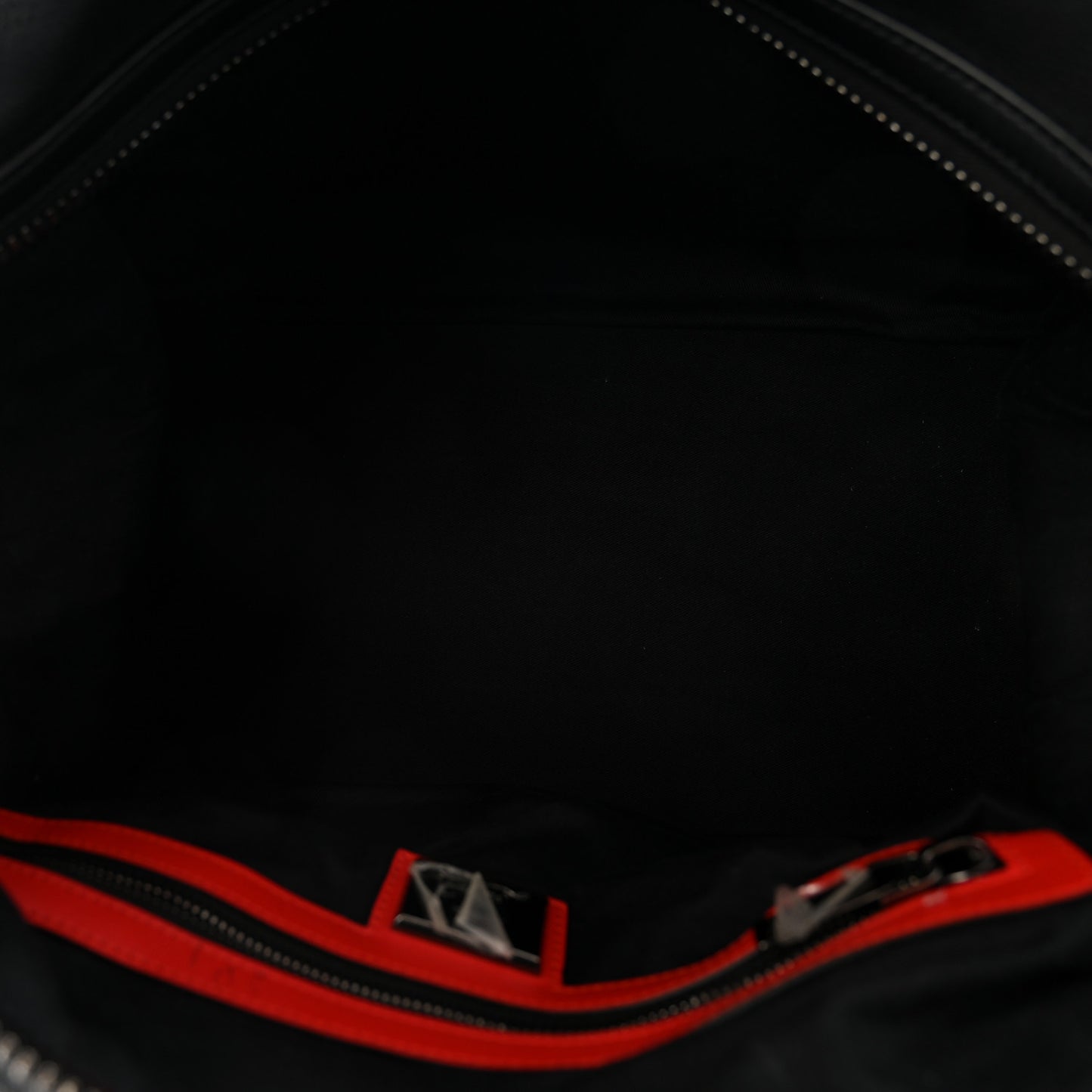 Studded Denim Calfskin Duffle Black