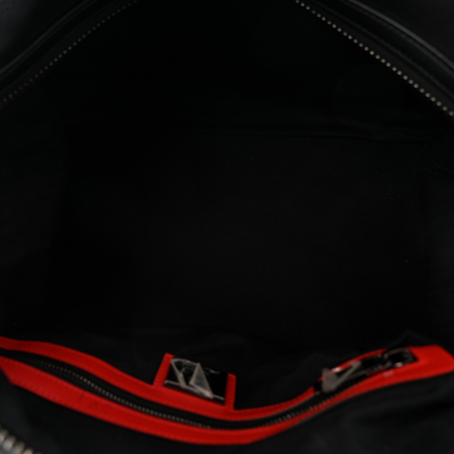 Christian Louboutin Studded Denim Calfskin Duffle Black 5 of 9