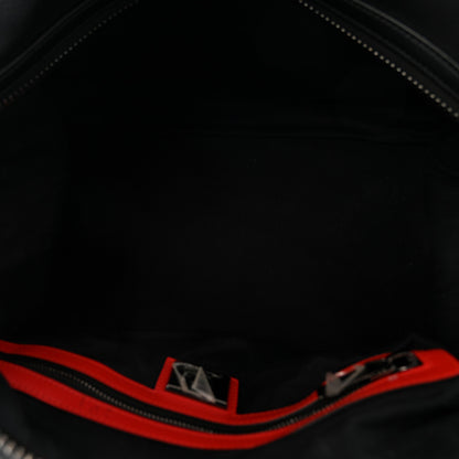 Christian Louboutin Studded Denim Calfskin Duffle Black 5 of 9