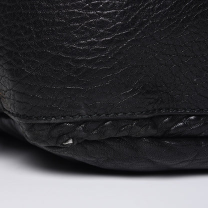 Saint Laurent Grained Calfskin Medium Besace Shoulder Bag Black 8 of 13