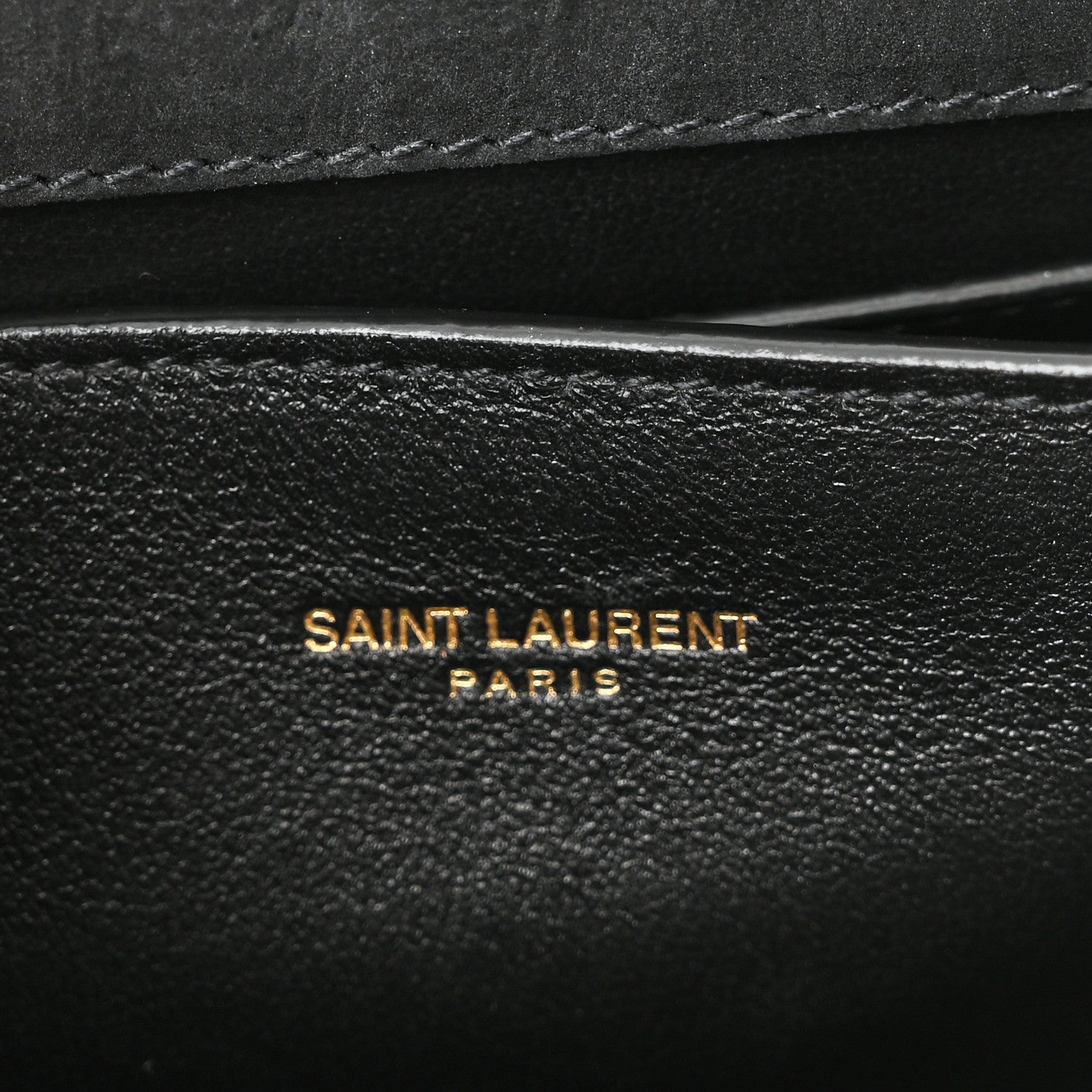 Saint Laurent Nubuk Crocodile Embossed Mini Classic Monogram Cassandra Top Handle Black 6 of 10
