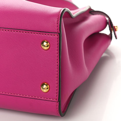Fendi Vitello Seta Medium Peekaboo Iconic Satchel Magenta 8 of 8