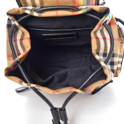Burberry Vintage Rainbow Check Small Rucksack Backpack Antique Yellow 5 of 8