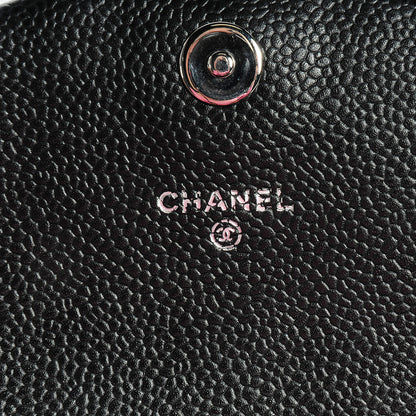 Chanel Caviar Half Moon Wallet On Chain WOC Black 6 of 8