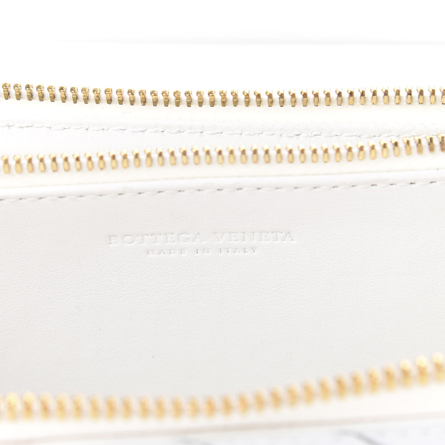 Bottega Veneta Calfskin Intrecciato Zip Around Wallet White 5 of 8