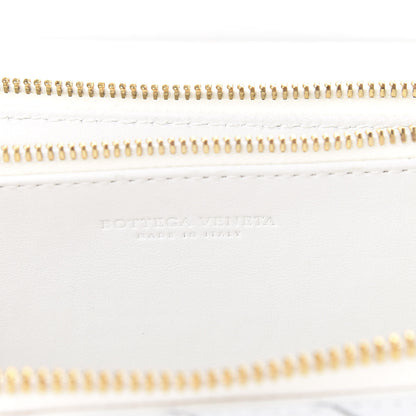 Bottega Veneta Calfskin Intrecciato Zip Around Wallet White 5 of 8