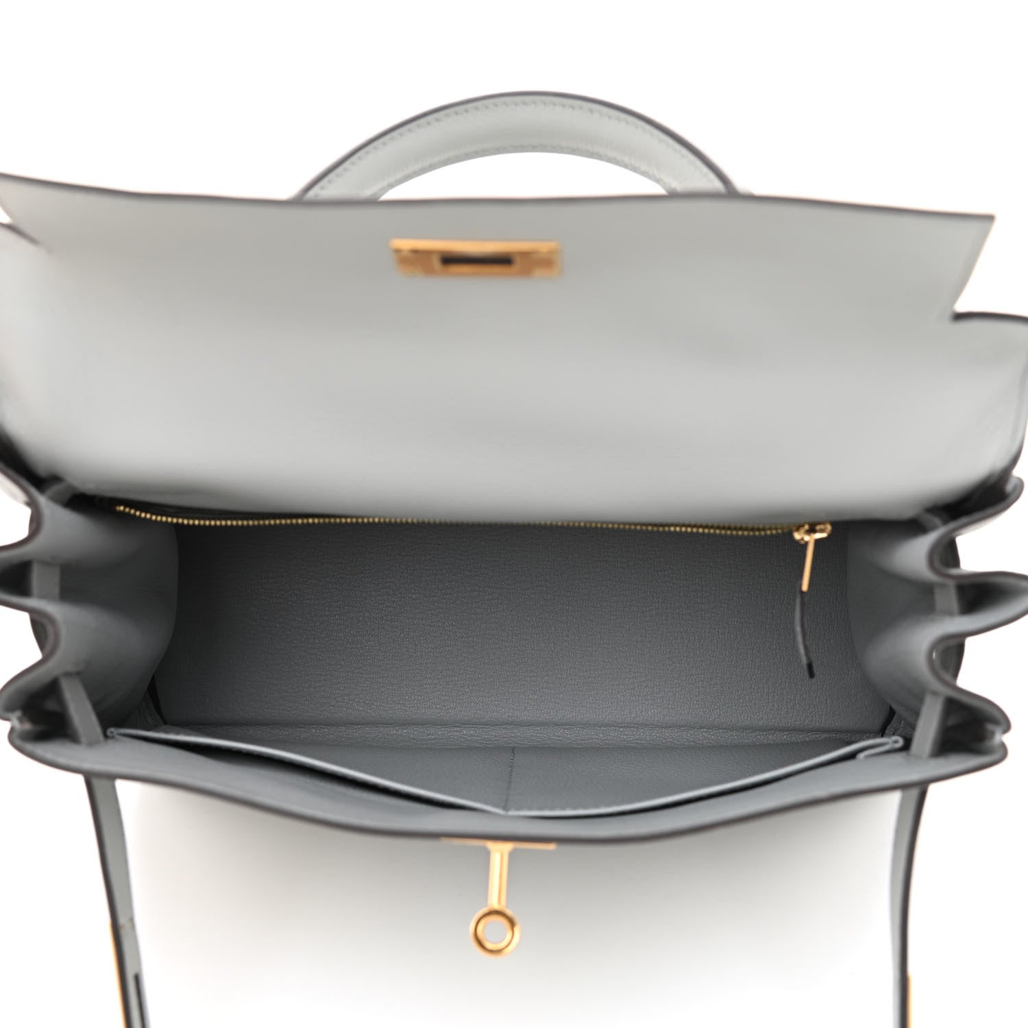 Hermes Evercolor Kelly Retourne 28 Bleu Glacier 5 of 12