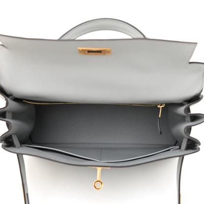 Hermes Evercolor Kelly Retourne 28 Bleu Glacier 5 of 12