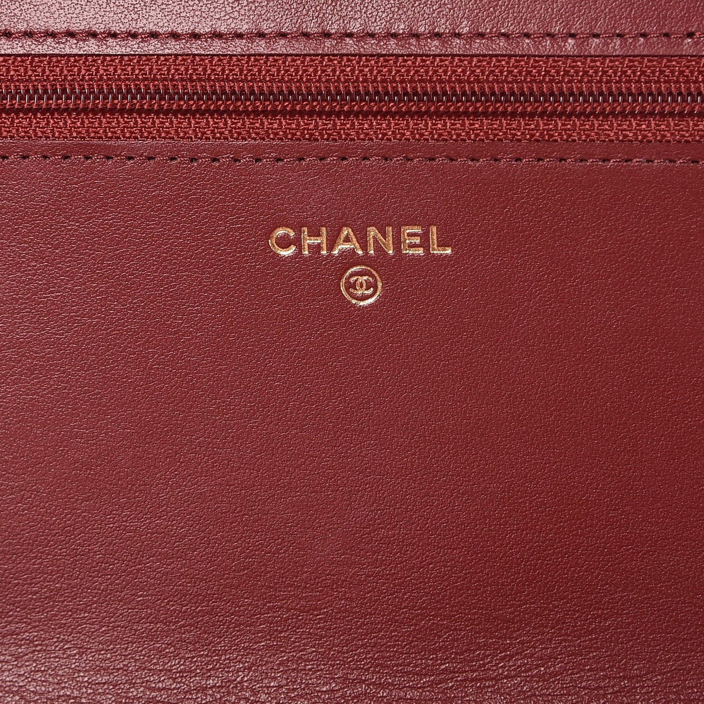 Caviar Quilted Boy Wallet On Chain WOC Burgundy