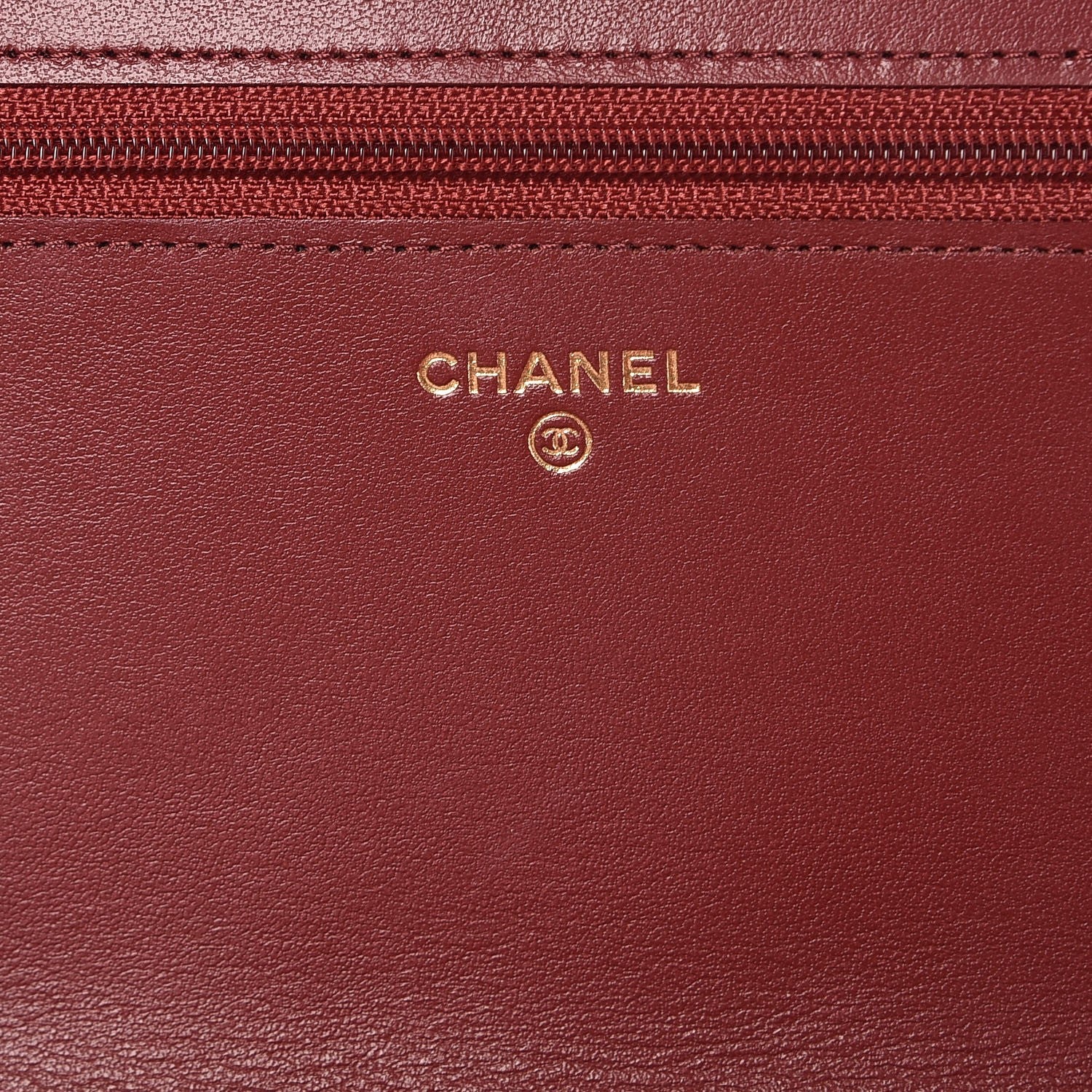 Chanel Caviar Quilted Boy Wallet On Chain WOC Burgundy 6 of 9