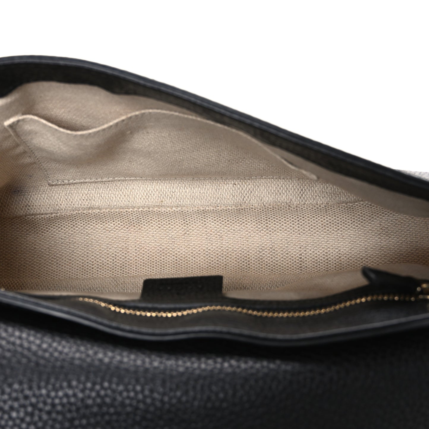 Pebbled Calfskin Medium Soho Flap Crossbody Black