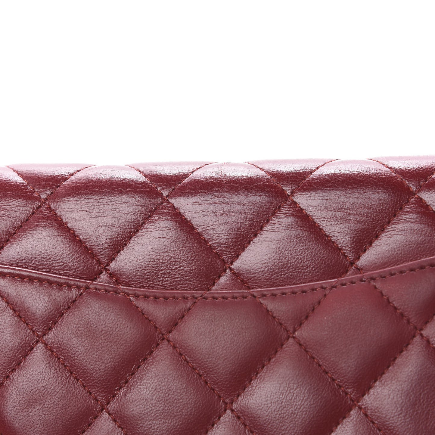 Lambskin Quilted Wallet On Chain WOC Red
