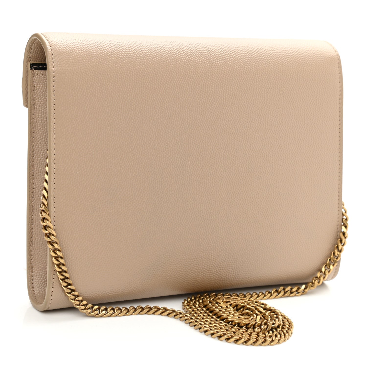Saint Laurent Grain De Poudre Monogram Cassandra Clasp Bag Beige 2 of 10